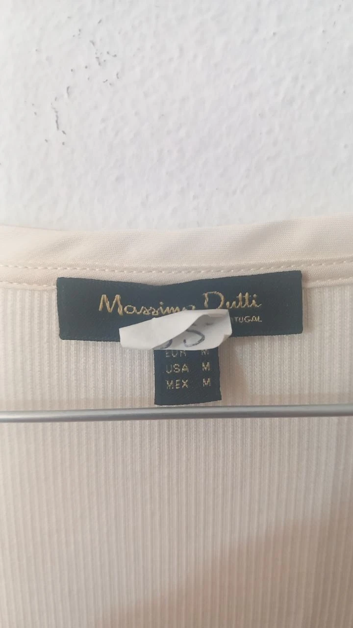 Vestido crema plisado, Massimo Dutti Fit's M | Robe plissée crème – photo 4